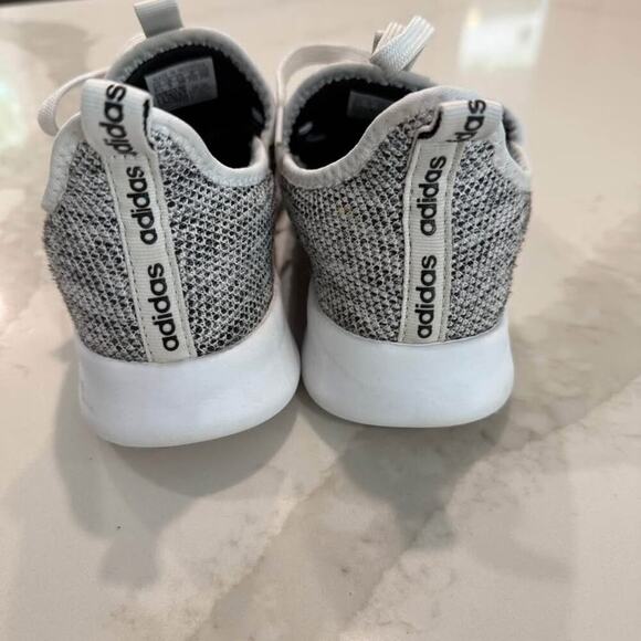 Adidas Cloudfoam Athletic Running Shoes Womens 6.5 Gray/White Lifestyle Sneakers - Picture 3 of 8